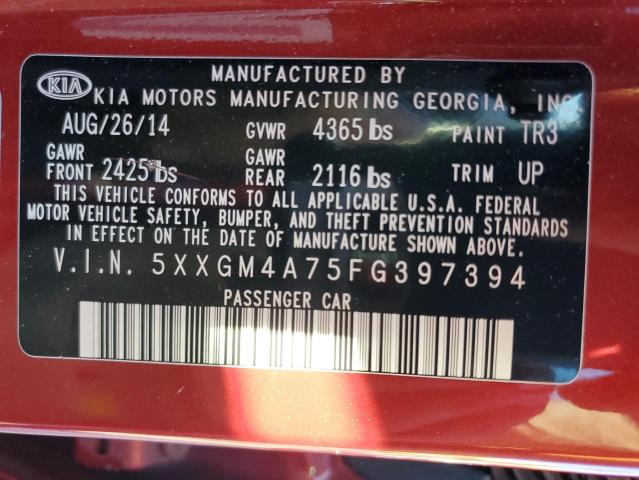 5XXGM4A75FG397394 KIA Optima Lx