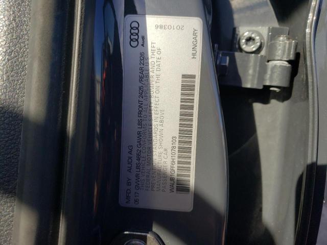 2017 AUDI S3 PREMIUM WAUB1GFF6H1078103