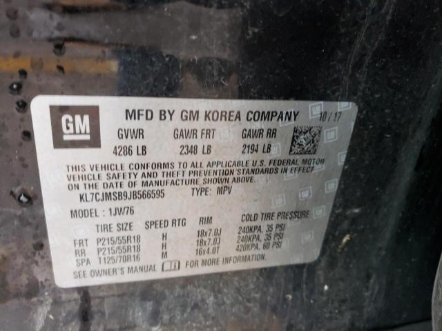 2018 CHEVROLET TRAX PREMI KL7CJMSB9JB566595