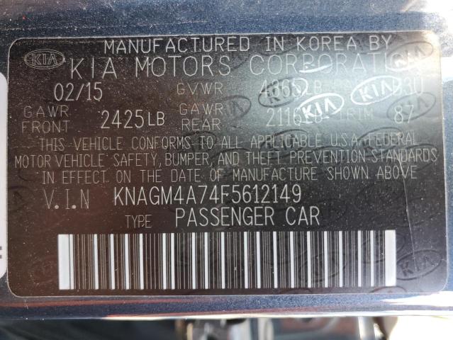 KNAGM4A74F5612149 KIA Optima Lx