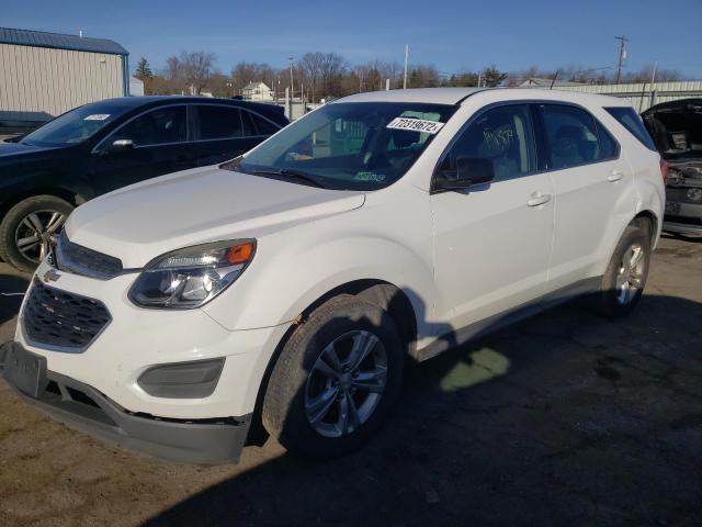 Salvage cars for sale from Copart Pennsburg, PA: 2016 Chevrolet Equinox LS