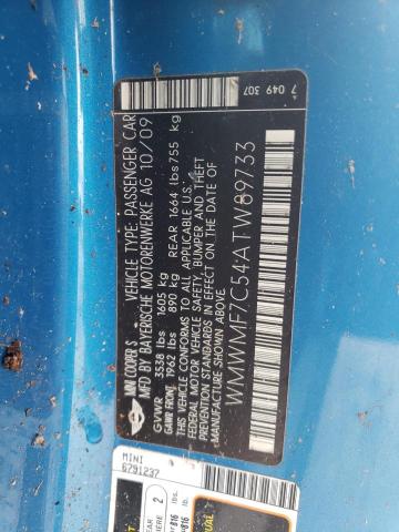 WMWMF7C54ATW89733 Mini COOPER S