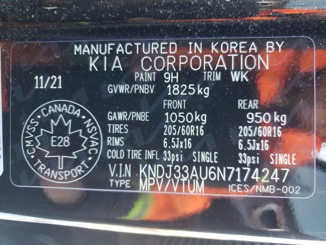 KNDJ33AU6N7174247 KIA SOUL EX