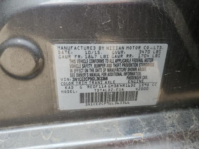 3N1CE2CP9GL363366 Nissan Versa