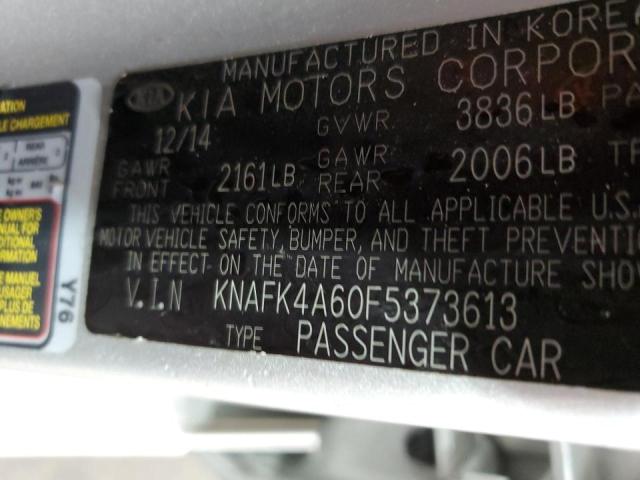 KNAFK4A60F5373613 KIA FORTE LX