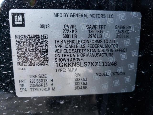 2019 GMC ACADIA SLE - 1GKKNSLS7KZ133246