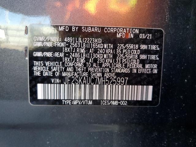 JF2SKAUC7MH525997 Subaru Forester Limited