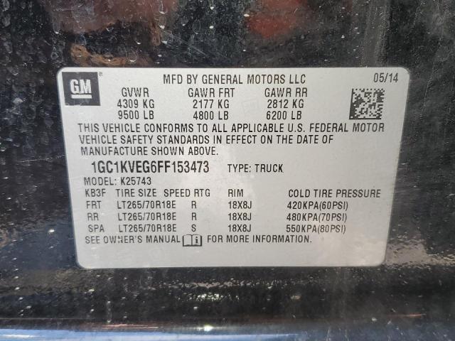 2015 CHEVROLET SILVERADO4 1GC1KVEG6FF153473