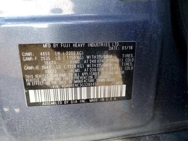 4S4BSENC3G3280455 Subaru Outback 3.6r Limited