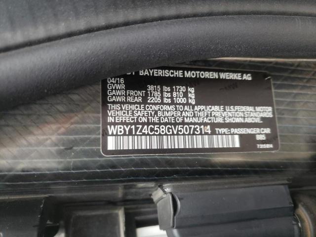 2016 BMW I3 REX - WBY1Z4C58GV507314