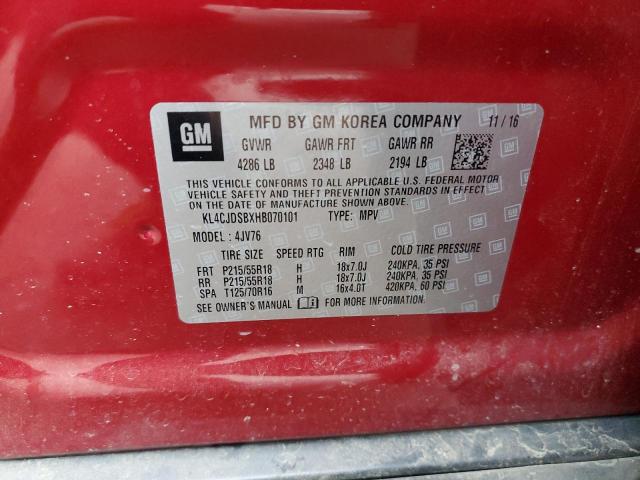 2017 BUICK ENCORE PRE - KL4CJDSBXHB070101