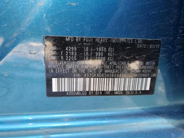 4S3GKAD65H3604490 Subaru Impreza Premium Plus