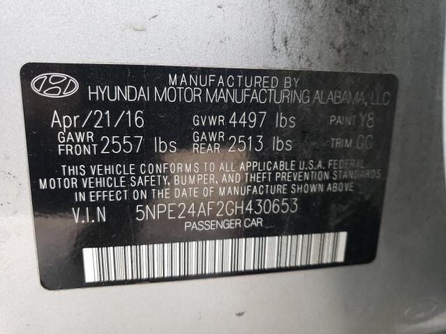 2016 HYUNDAI SONATA 4D 5NPE24AF2GH430653