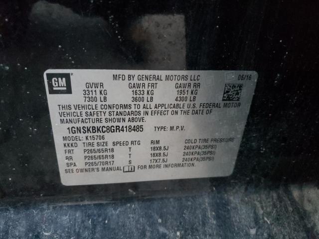 2016 CHEVROLET TAHOE K150 - 1GNSKBKC8GR418485