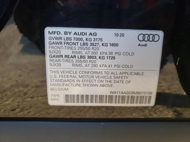 2021 AUDI E-TRON SPO - WA11AAGE8MB010109