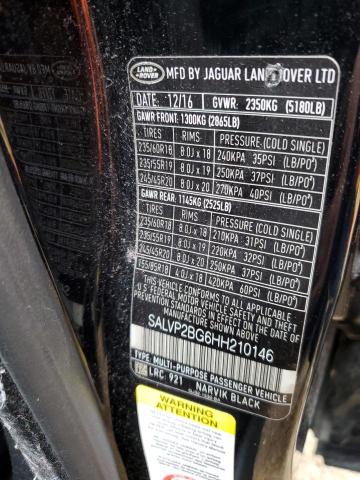 SALVP2BG6HH210146 Land Rover RANGEROVER