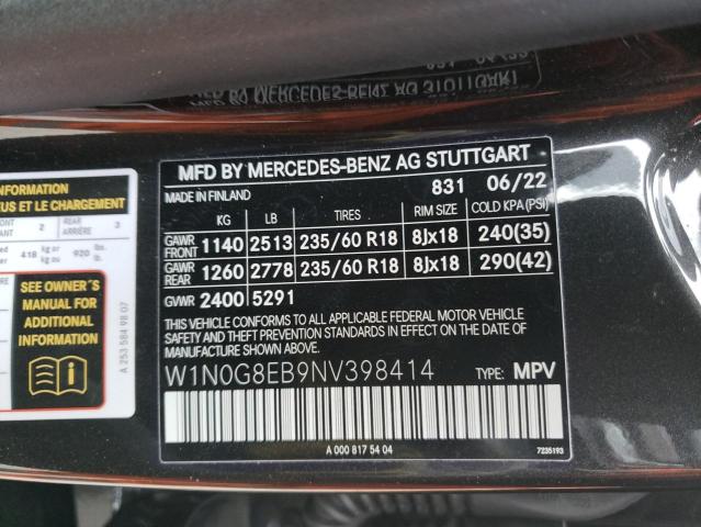 2022 MERCEDES-BENZ GLC 300 4M - W1N0G8EB9NV398414