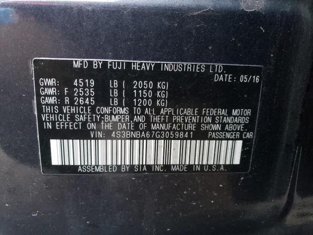4S3BNBA67G3059841 Subaru Legacy 2.5i