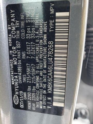 2020 HYUNDAI KONA SEL P - KM8K6CAA6LU478268