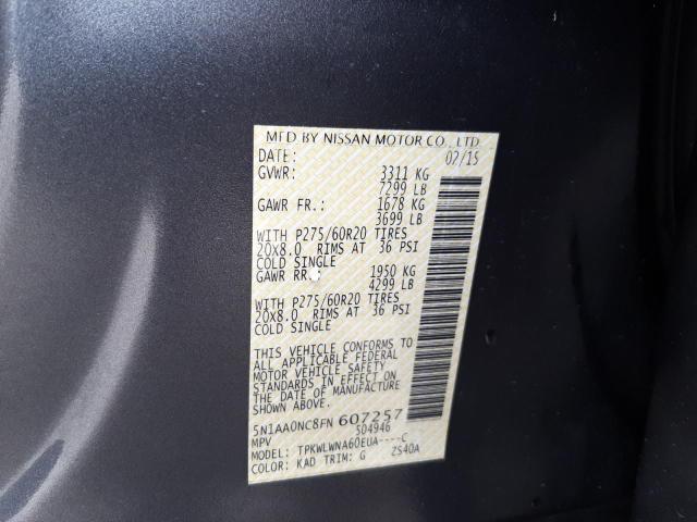 2015 NISSAN ARMADA SV - 5N1AA0NC8FN607257