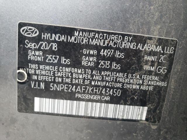2019 HYUNDAI SONATA SE - 5NPE24AF7KH743450