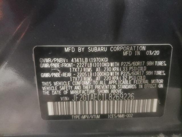 JF2GTAEC1L8269226 Subaru Crosstrek Premium