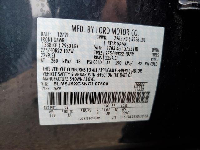 2022 LINCOLN AVIATOR BL 5LM5J9XC3NGL07600