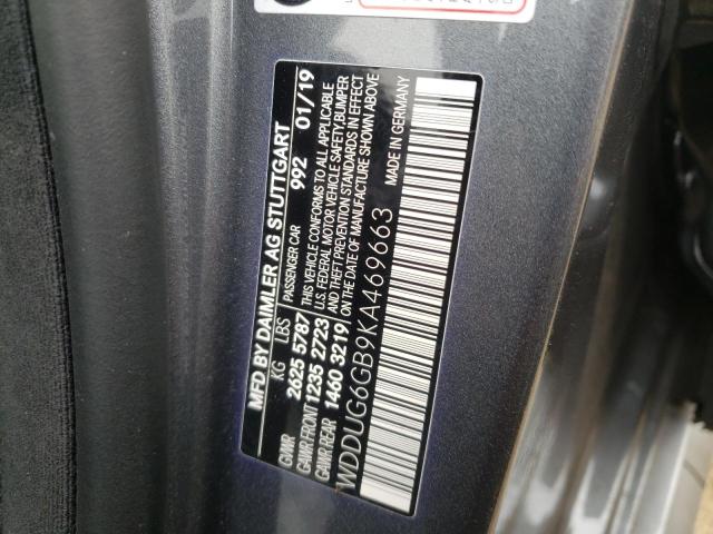 WDDUG6GB9KA469663 Mercedes-Benz S 450