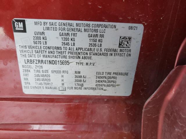2022 BUICK ENVISION A - LRBFZRR41ND015695