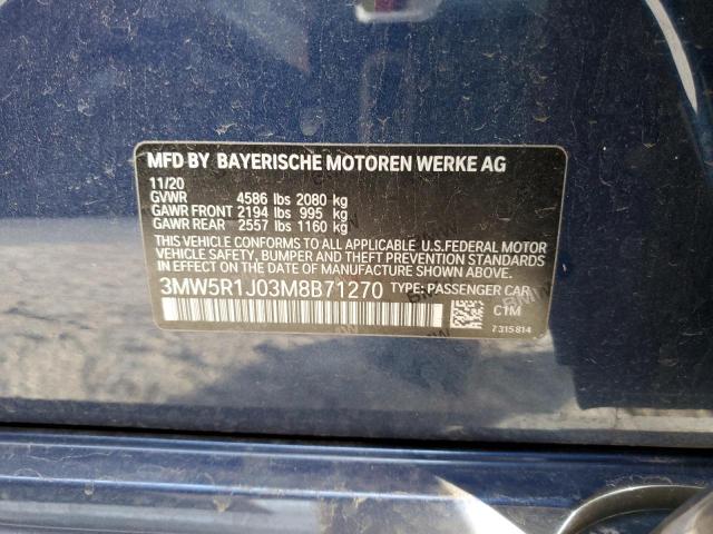 2021 BMW 330I - 3MW5R1J03M8B71270