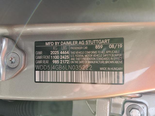 WDD5J4GB6LN035222 Mercedes-Benz CLA 250