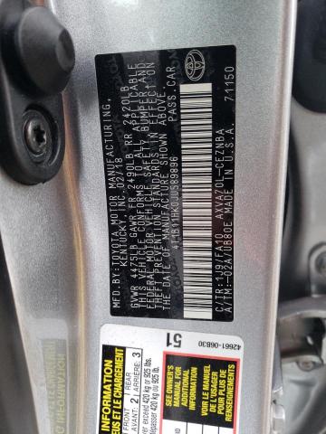 2018 TOYOTA CAMRY 4C 4T1B11HK0JU589896