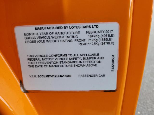SCCLMDVDXHHA10599 Lotus ALL MODELS