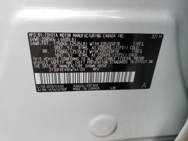 2T3DFREVXEW144120 Toyota Rav4 Limited