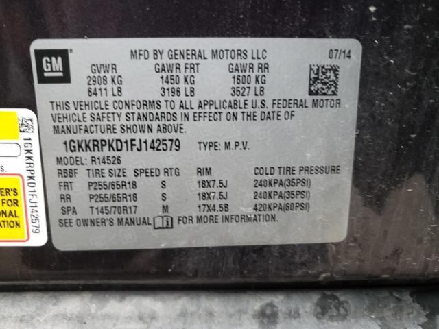 1GKKRPKD1FJ142579 GMC ACADIA SLE