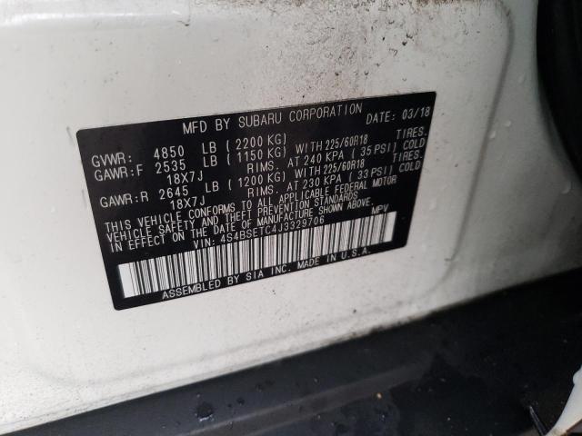 2018 SUBARU OUTBACK TO - 4S4BSETC4J3329706