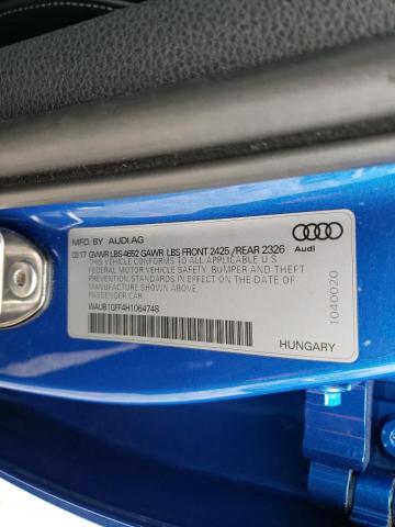 2017 AUDI S3 PREMIUM - WAUB1GFF4H1064748