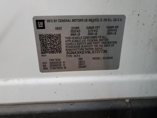 2020 CHEVROLET EQUINOX LT - 3GNAXKEV9LS737735