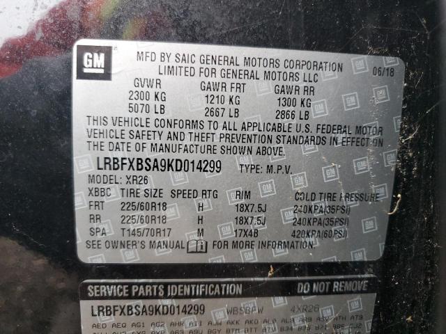 2019 BUICK ENVISION P - LRBFXBSA9KD014299