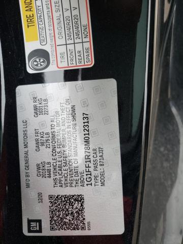 2021 CHEVROLET CAMARO LZ - 1G1FF1R78M0123137