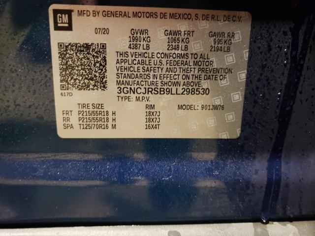 2020 CHEVROLET TRAX PREMI 3GNCJRSB9LL298530