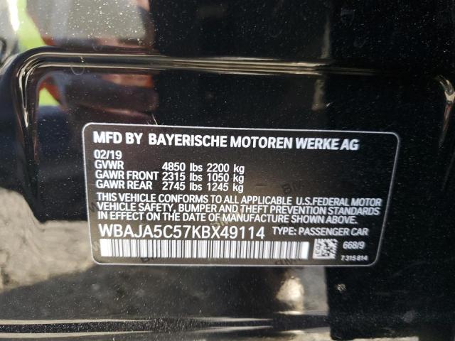 WBAJA5C57KBX49114 BMW 530 I