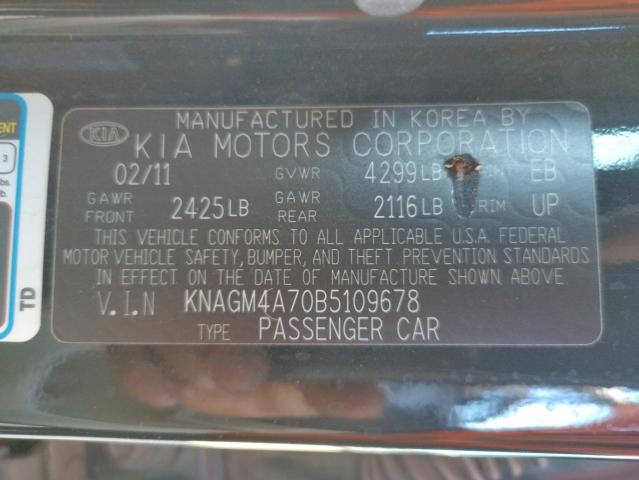 KNAGM4A70B5109678 KIA Optima Lx