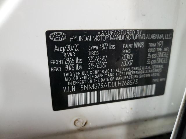 2020 HYUNDAI SANTA FE S - 5NMS23AD0LH268573
