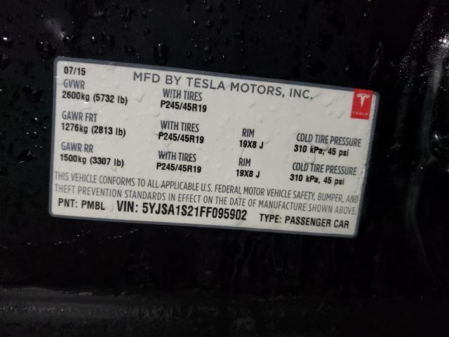 2015 TESLA MODEL S 70 5YJSA1S21FF095902
