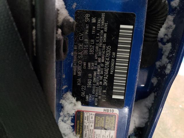 3KPA24AD1NE478305 KIA Rio