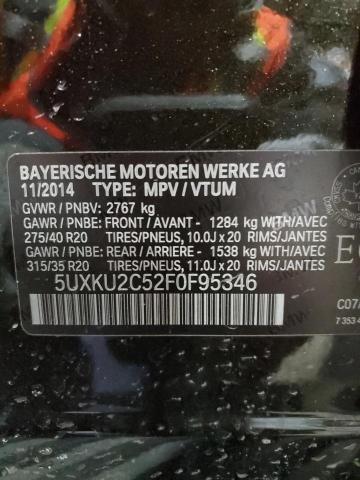 2015 BMW X6 5UXKU2C52F0F95346