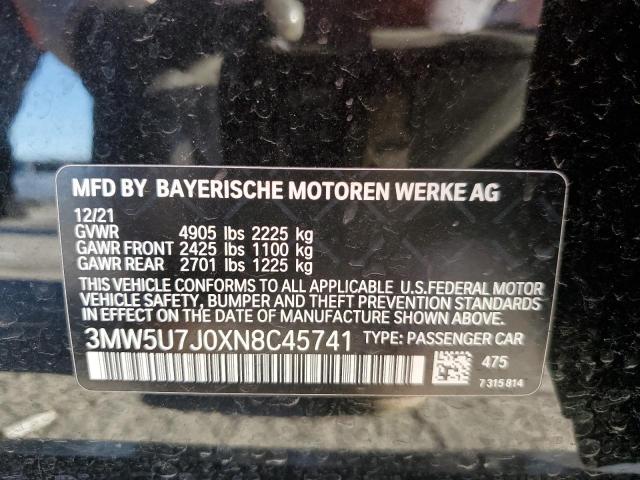 3MW5U7J0XN8C45741 BMW M340I