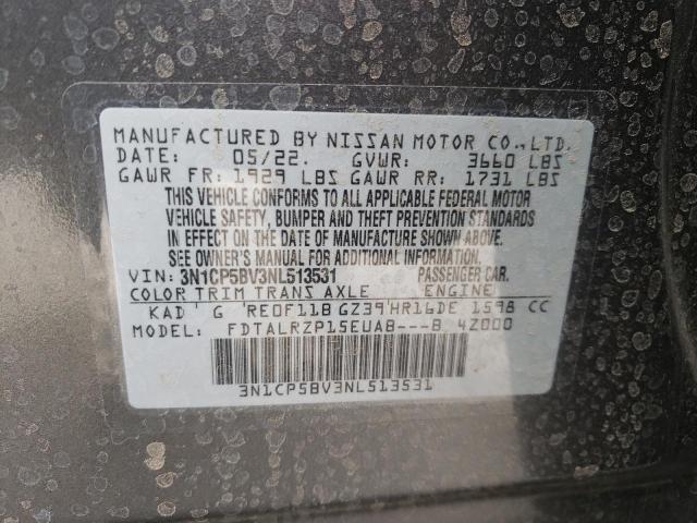 3N1CP5BV3NL513531 Nissan KICKS S