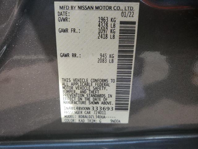 1N4BL4BVXNN333693 Nissan ALTIMA S